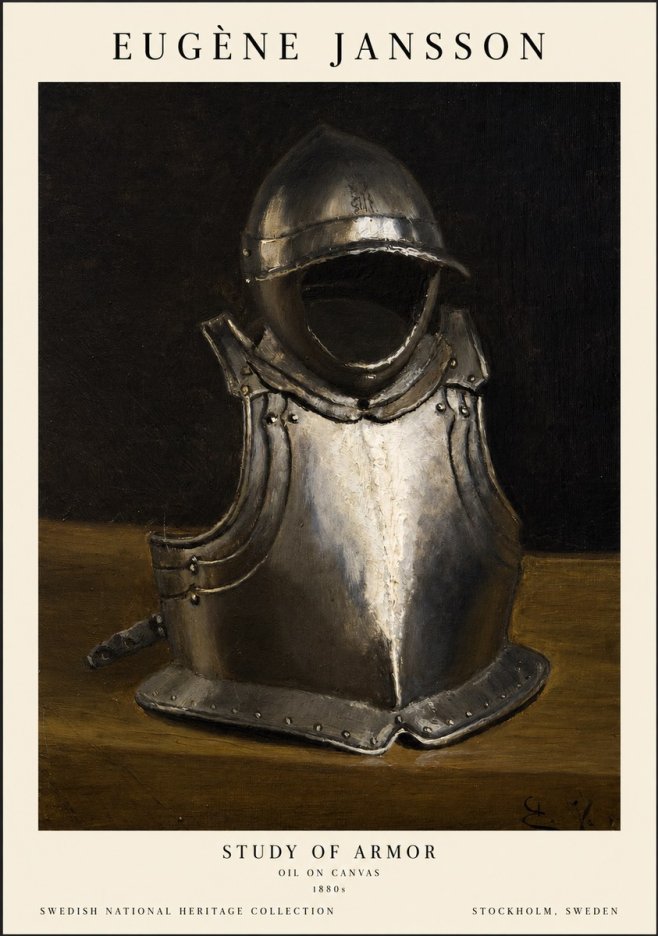 Eugène Jansson Study of Armor No1 - Affiche