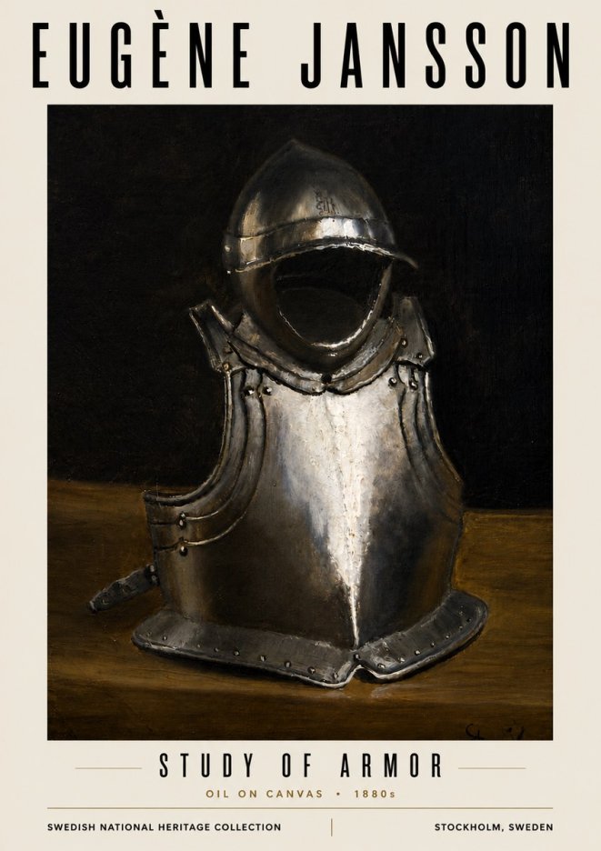 Eugène Jansson Study of Armor No5 - Affiche