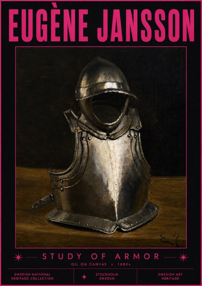 Eugène Jansson Study of Armor No6 - Affiche