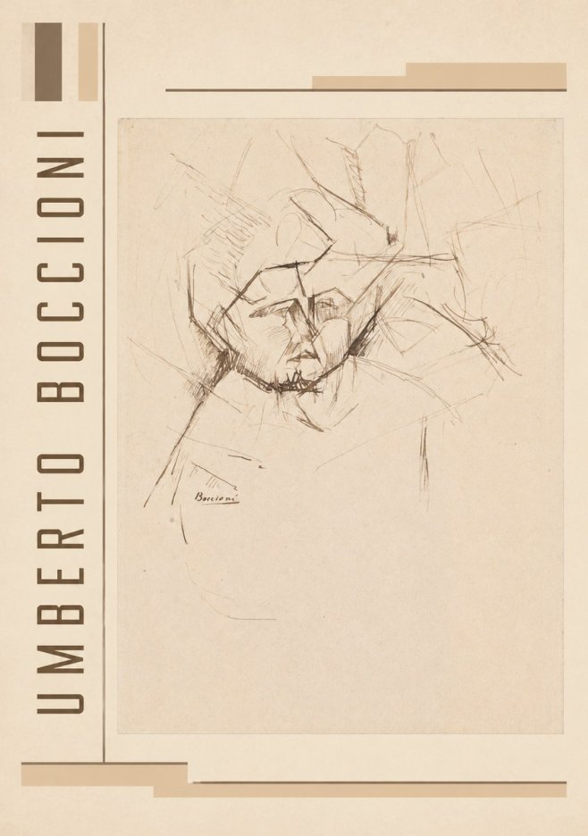 Umberto Boccioni Head Study No2 - Affiche
