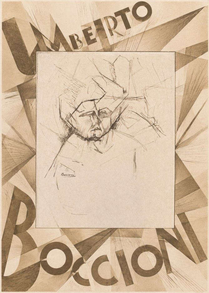 Umberto Boccioni Head Study No5 - Affiche