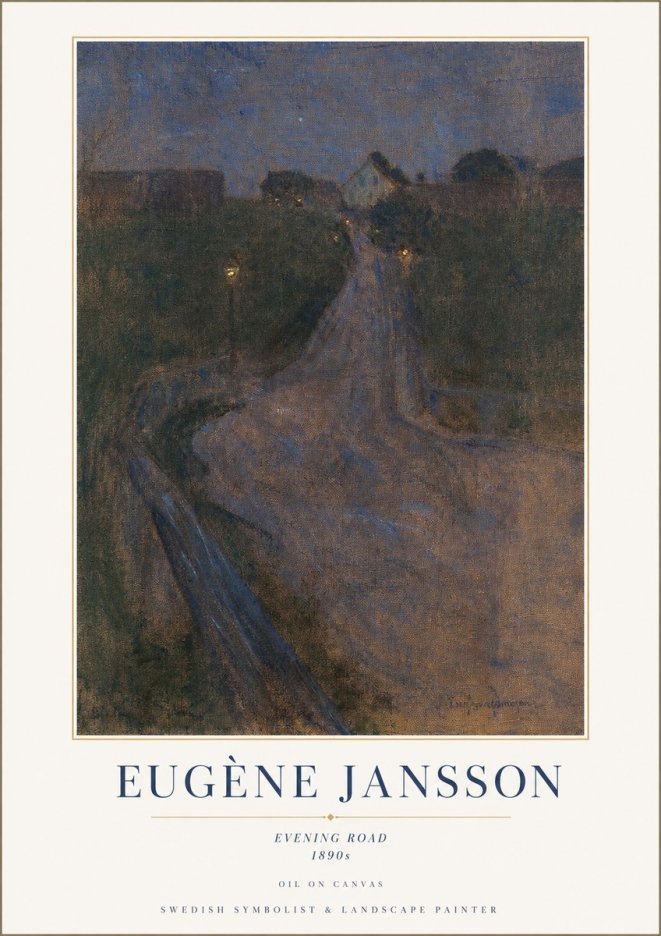Eugène Jansson Evening Road No1 - Affiche