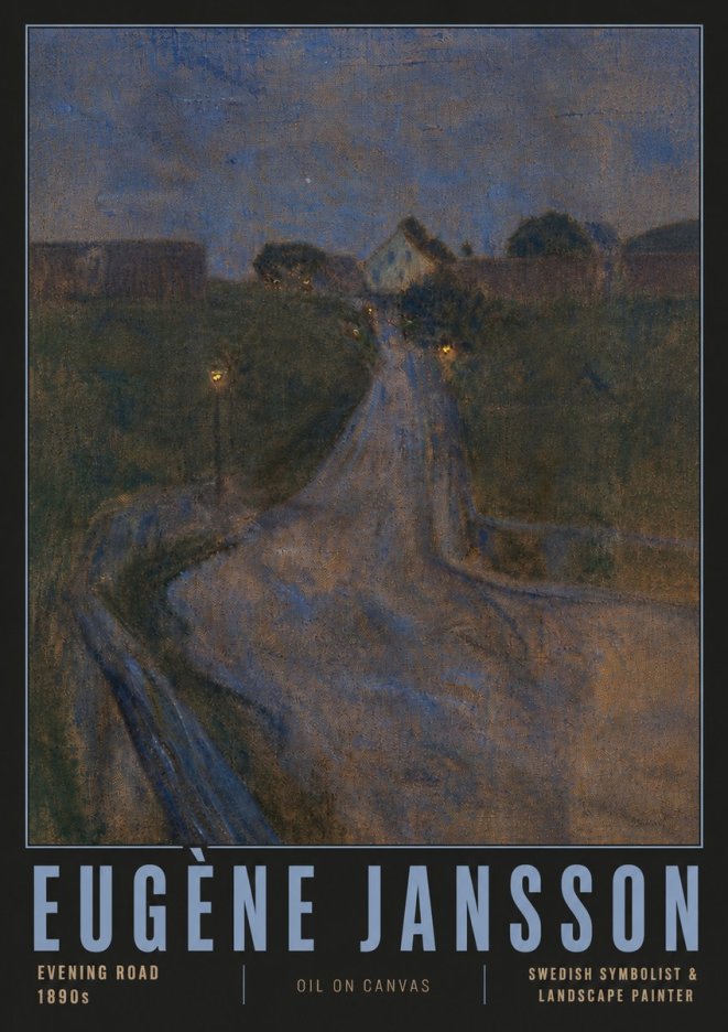 Eugène Jansson Evening Road No5 - Affiche