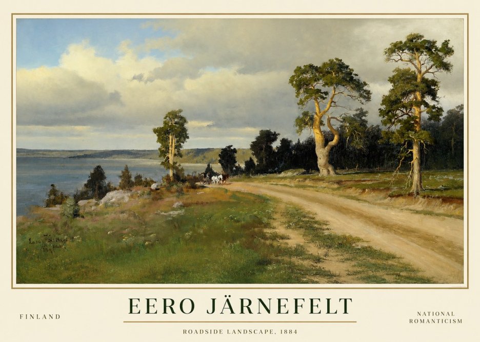 Eero Järnefelt Roadside Landscape, 1884 No1 - Affiche