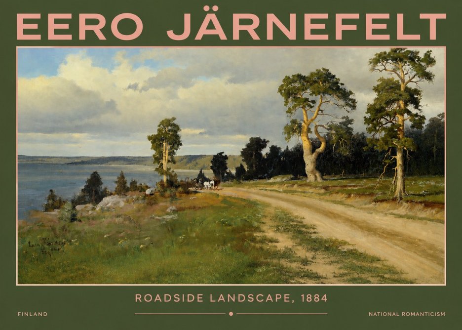 Eero Järnefelt Roadside Landscape, 1884 No2 - Affiche
