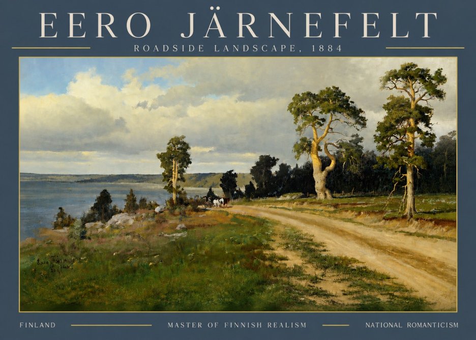 Eero Järnefelt Roadside Landscape, 1884 No4 - Affiche