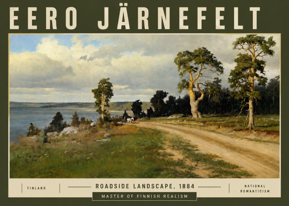 Eero Järnefelt Roadside Landscape, 1884 No5 - Affiche