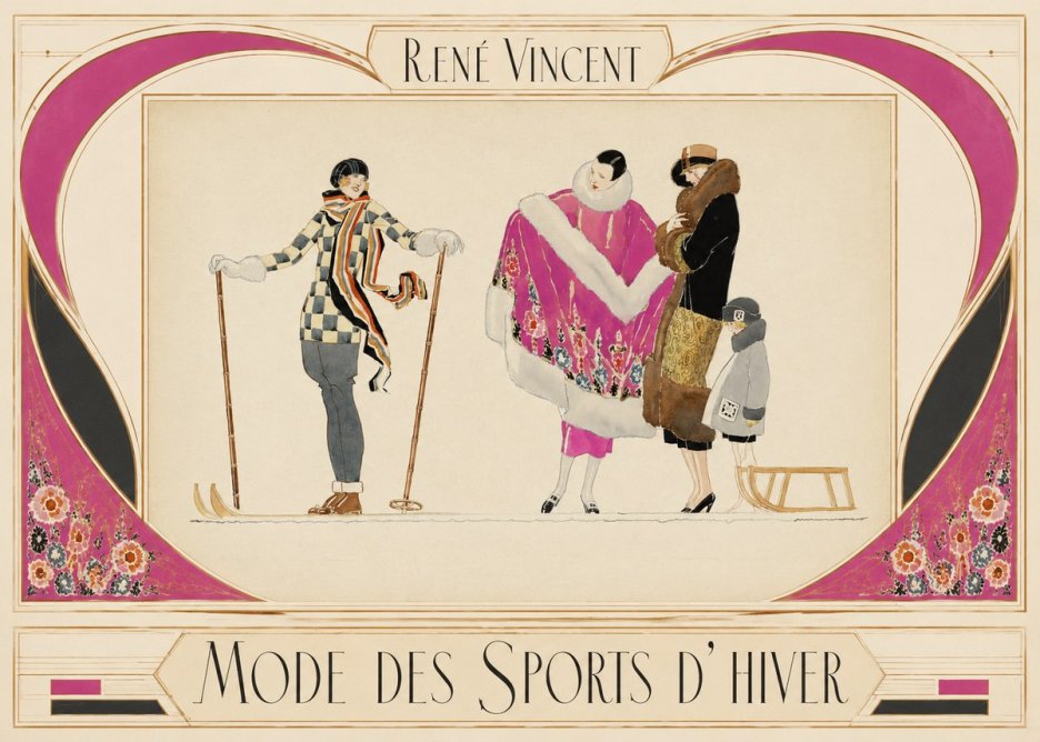 René Vincent Mode Des Sports D'hiver No3 - Affiche