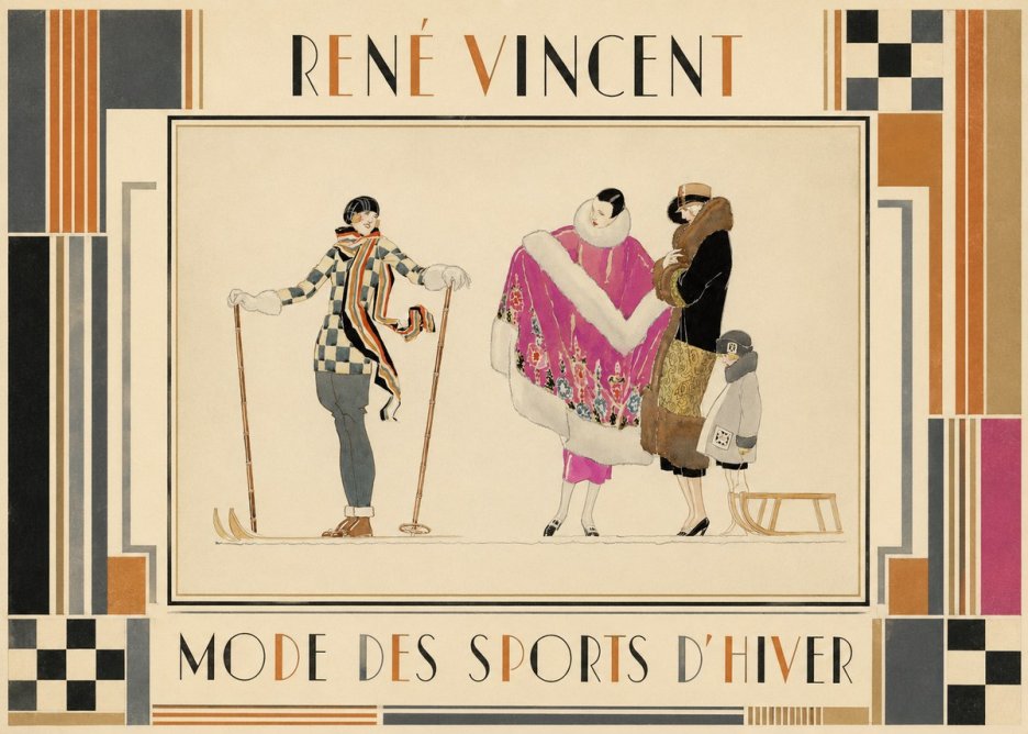 René Vincent Mode Des Sports D'hiver No4 - Affiche