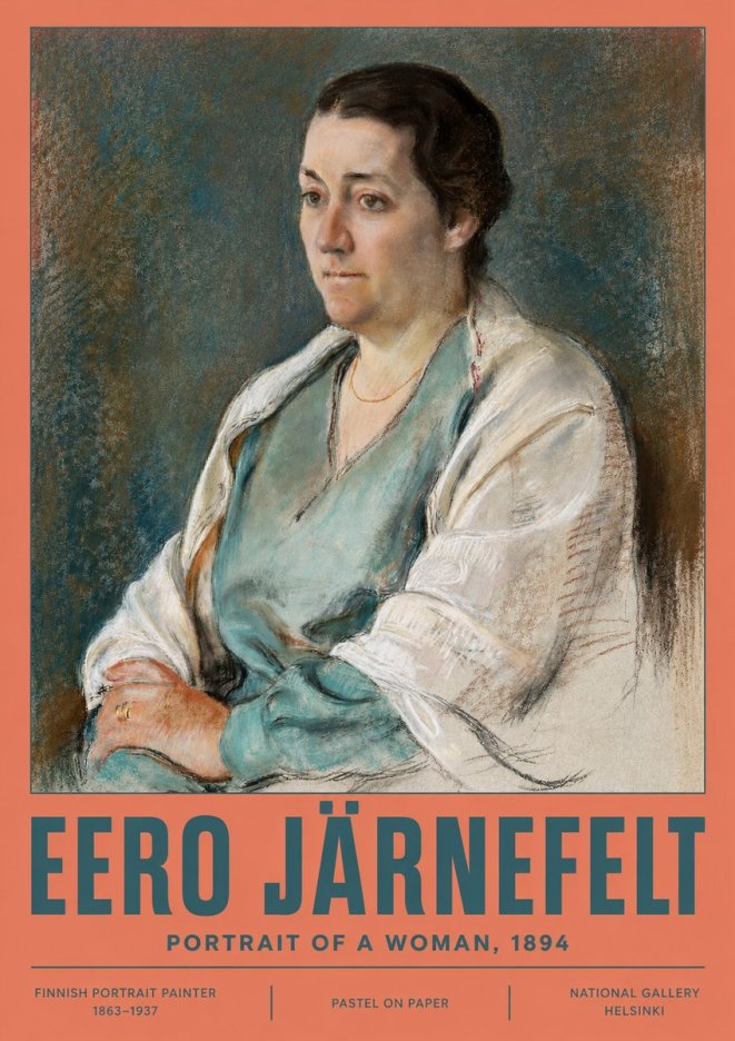Eero Järnefelt Portrait of a Woman, 1894 No2 - Affiche