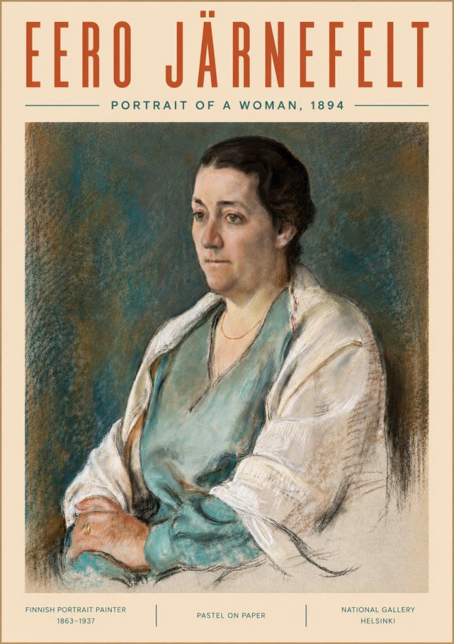 Eero Järnefelt Portrait of a Woman, 1894 No5 - Affiche