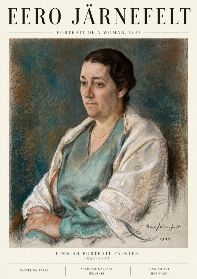 Eero Järnefelt Portrait of a Woman, 1894 No6 - Affiche