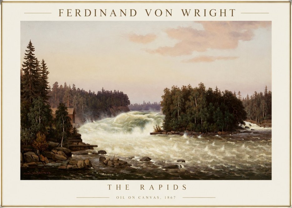 Ferdinand von Wright The Rapids No1 - Affiche