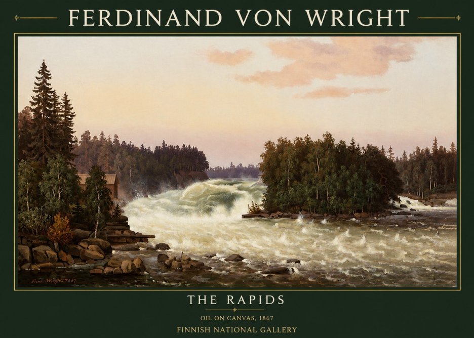 Ferdinand von Wright The Rapids No3 - Affiche