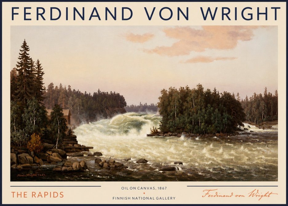 Ferdinand von Wright The Rapids No4 - Affiche