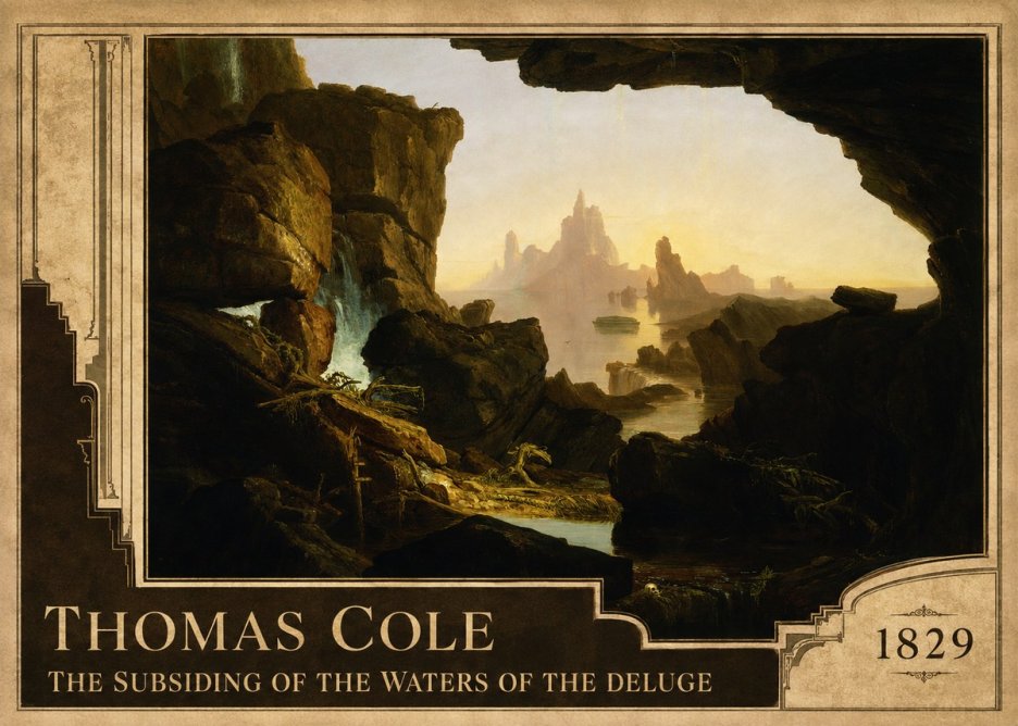 Thomas Cole The Subsiding of the Waters of the Deluge II No2 - Affiche