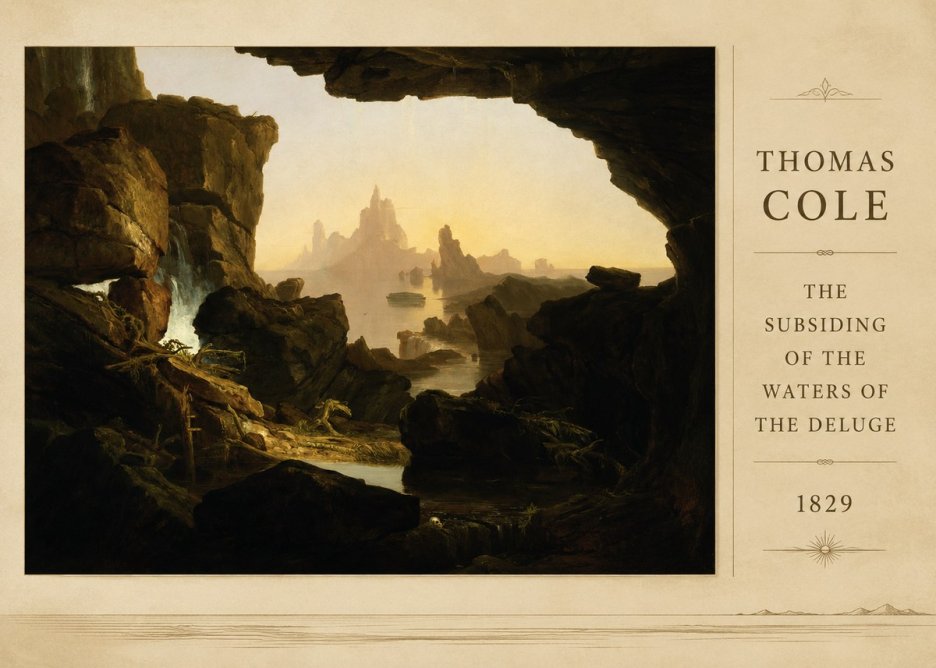 Thomas Cole The Subsiding of the Waters of the Deluge II No3 - Affiche