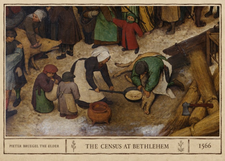 Pieter Bruegel The Census at Bethlehem VI No3 - Affiche