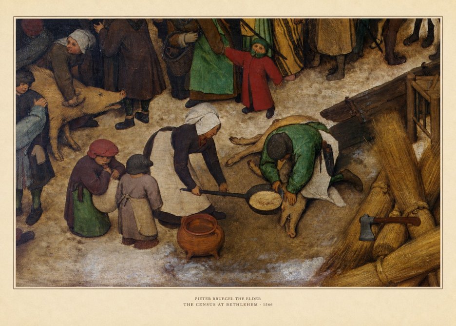 Pieter Bruegel The Census at Bethlehem VI No5 - Affiche