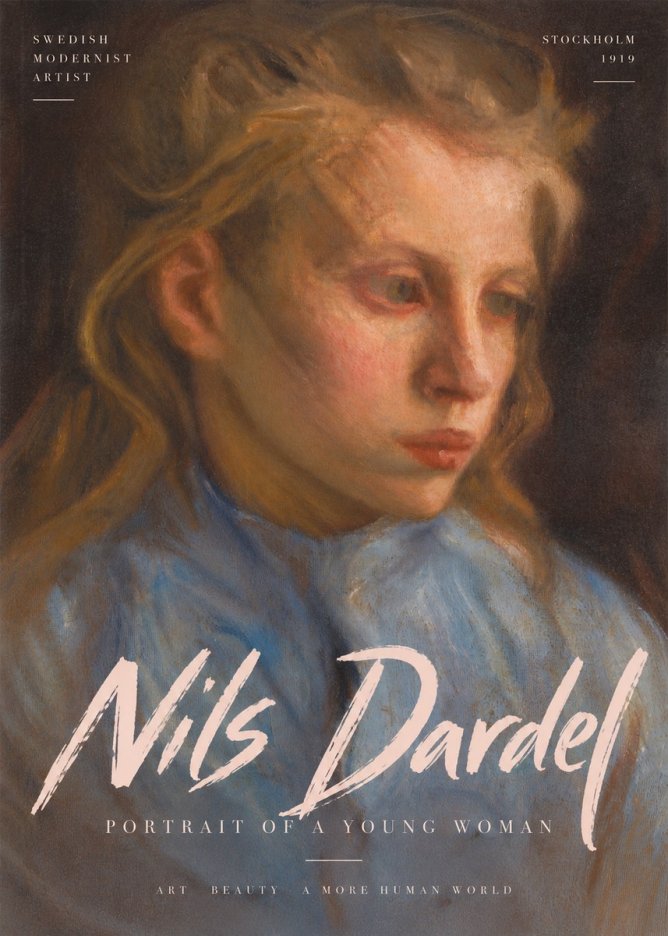 Nils Dardel Portrait of a Young Woman No5 - Affiche
