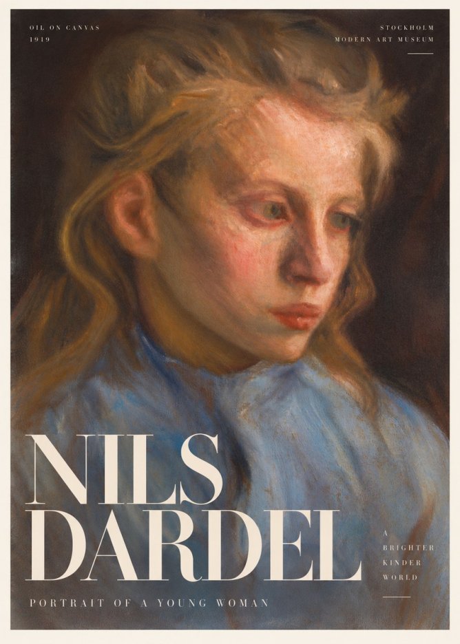 Nils Dardel Portrait of a Young Woman No6 - Affiche