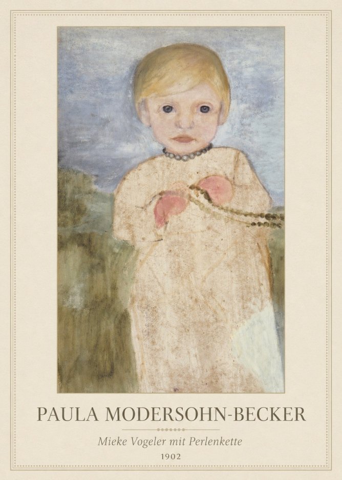Paula Modersohn-Becker Mieke Vogeler Mit Perlenkette No1 - Affiche