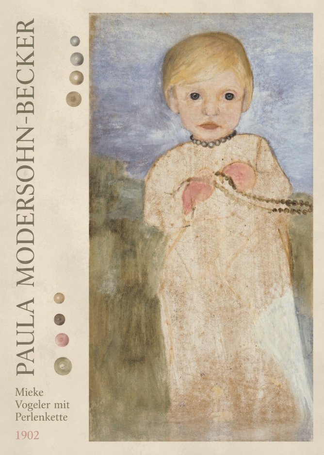Paula Modersohn-Becker Mieke Vogeler Mit Perlenkette No3 - Affiche