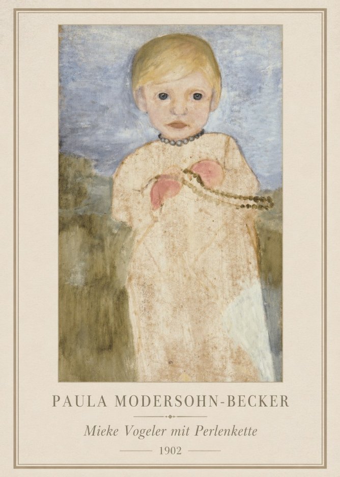 Paula Modersohn-Becker Mieke Vogeler Mit Perlenkette No5 - Affiche