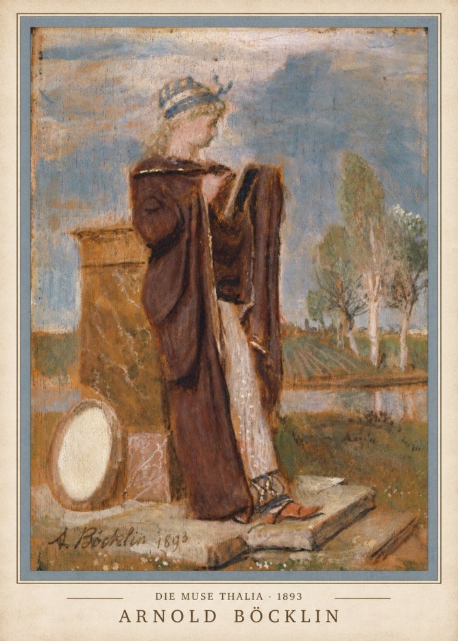 Arnold Böcklin Die Muse Thalia II No4 - Affiche