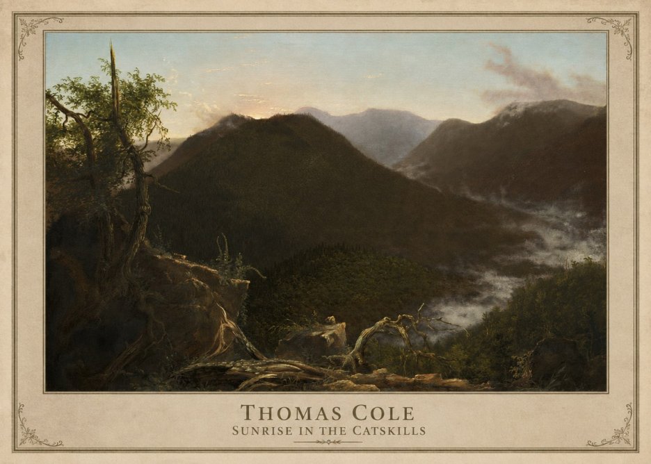 Thomas Cole Sunrise in the Catskills II No1 - Affiche