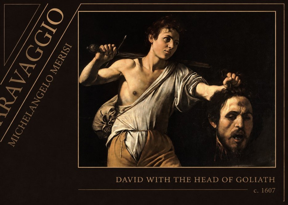 Michelangelo Merisi da Caravaggio David with the Head of Goliath V No5 - Affiche