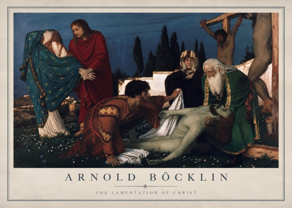 Arnold Böcklin The Lamentation of Christ No4 - Affiche