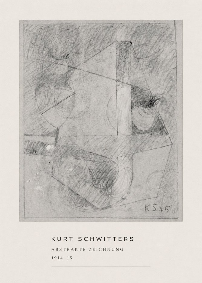 Kurt Schwitters Abstrakte Zeichnung No4 - Affiche