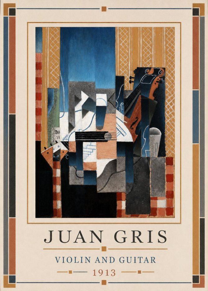 Juan Gris Violin and Guitar II No1 - Affiche