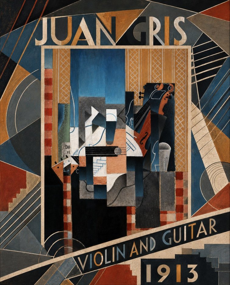 Juan Gris Violin and Guitar II No3 - Affiche