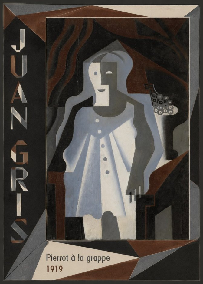 Juan Gris Pierrot À La Grappe No2 - Affiche