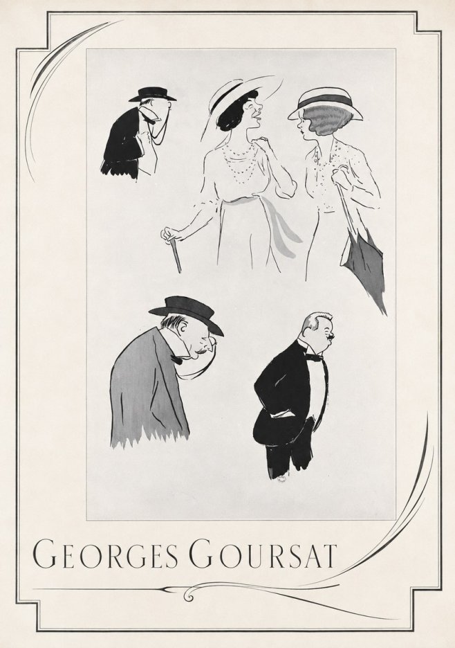 Georges Goursat Character Studies No2 - Affiche