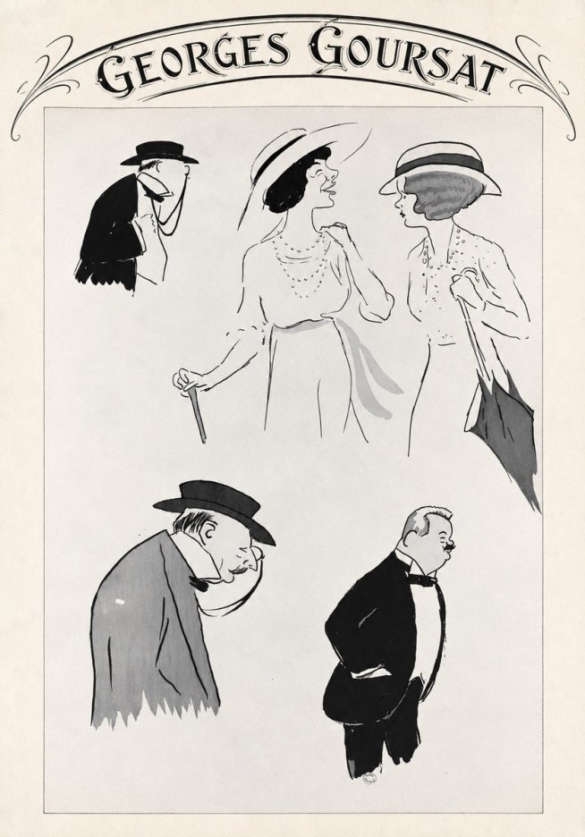 Georges Goursat Character Studies No4 - Affiche