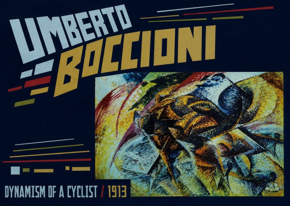 Umberto Boccioni Dynamism of a Cyclist II No6 - Affiche