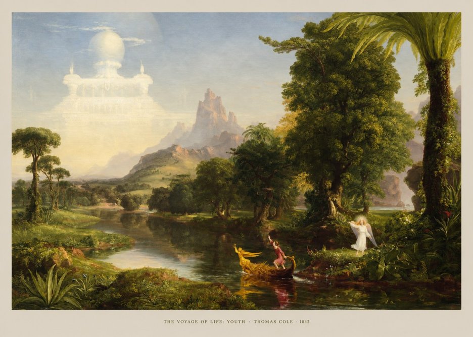 Thomas Cole The Voyage of Life: Youth V No6 - Affiche
