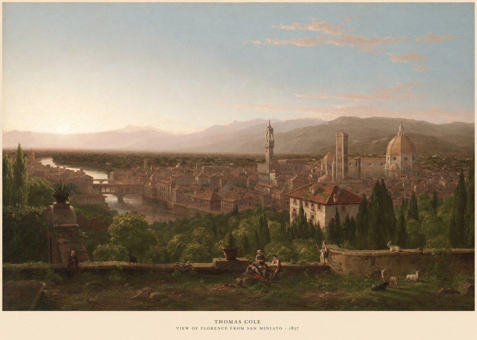 Thomas Cole View of Florence from San Miniato No6 - Affiche