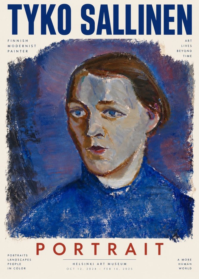 Tyko Sallinen Portrait II No6 - Affiche