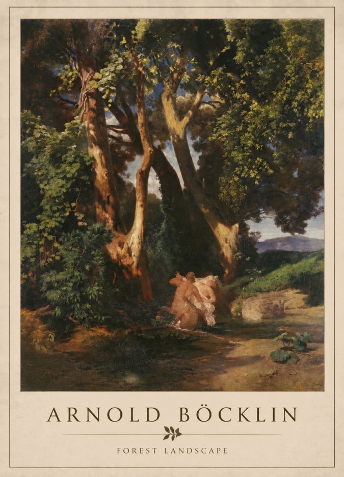 Arnold Böcklin Forest Landscape No3 - Affiche