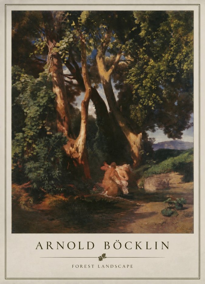 Arnold Böcklin Forest Landscape No4 - Affiche