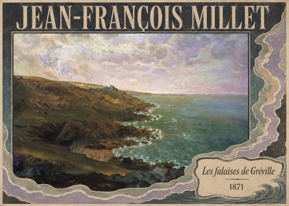 Jean-François Millet Les Falaises De Gréville No6 - Affiche