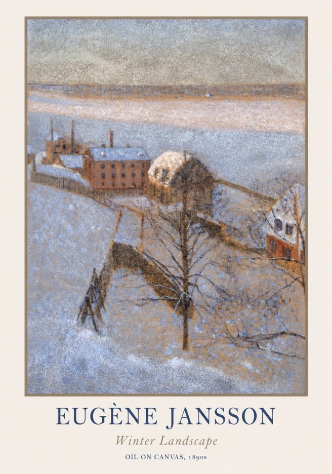 Eugène Jansson Winter Landscape No1 - Affiche