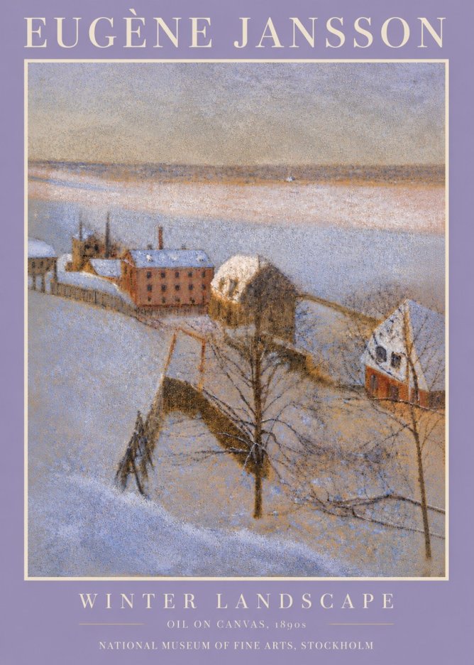 Eugène Jansson Winter Landscape No3 - Affiche