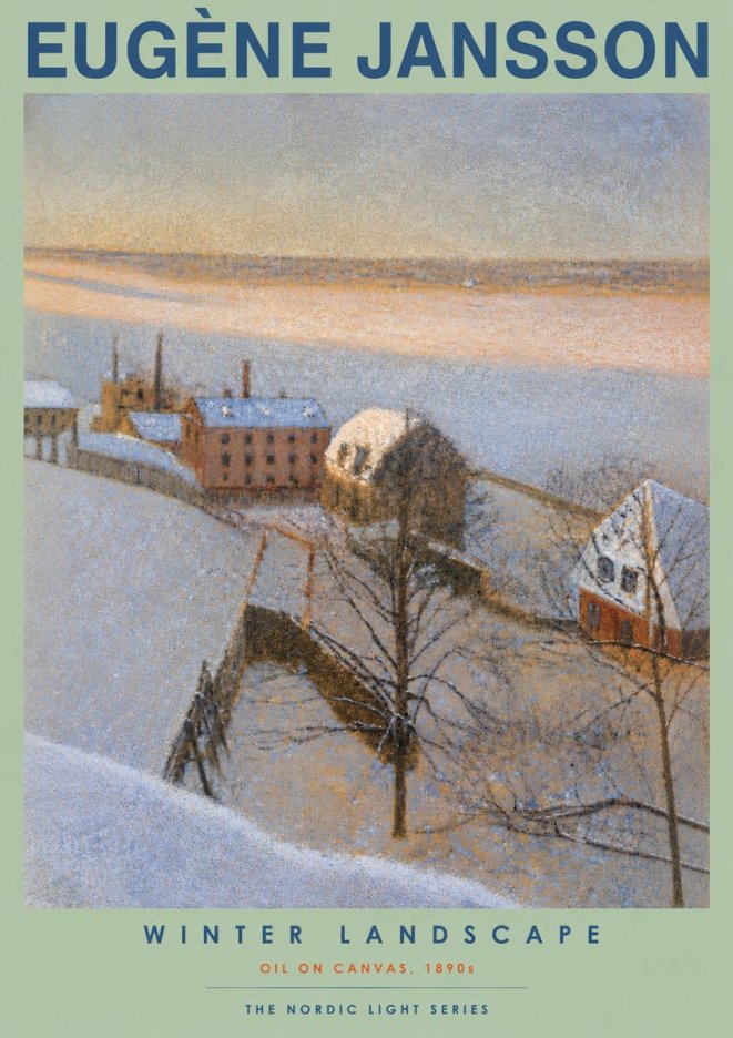 Eugène Jansson Winter Landscape No5 - Affiche
