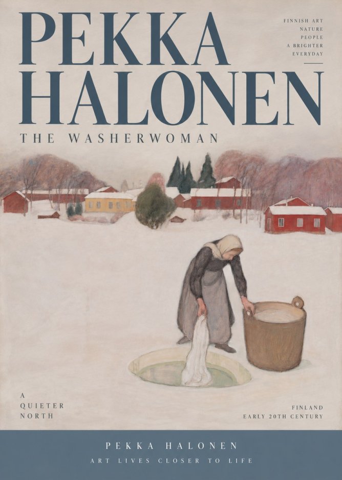 Pekka Halonen The Washerwoman No4 - Affiche