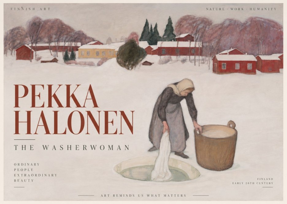 Pekka Halonen The Washerwoman No5 - Affiche